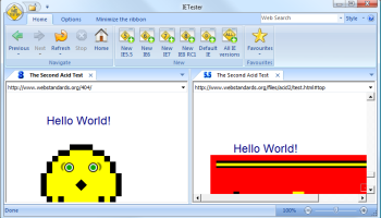 IETester screenshot