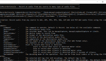 Audio Recorder Console screenshot