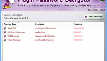 Password Decryptor for Pidgin screenshot