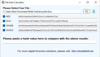 File Hash Calculator screenshot