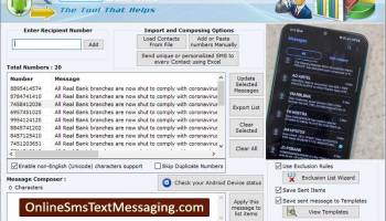 Android Mobile Text Messaging screenshot