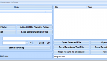 HTML Search Multiple Files At Once Software screenshot