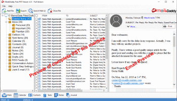 MailsDaddy Free PST Viewer screenshot