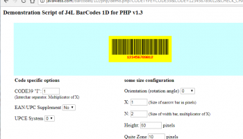 J4L Barcodes 1D for Php screenshot
