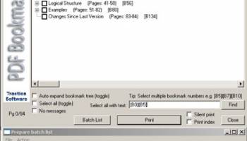 PDF Bookmark Print Batch screenshot