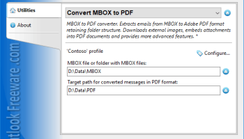 Convert MBOX to PDF for Outlook screenshot