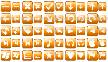 Orange Web Buttons screenshot