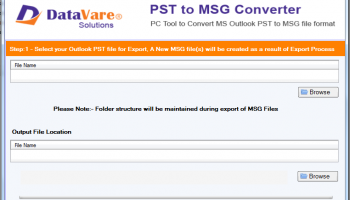 DataVare PST to MSG Converter Expert screenshot