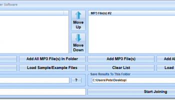 Join Two MP3 File Sets Together Software screenshot