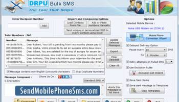 GSM Mobile Phone SMS Software screenshot