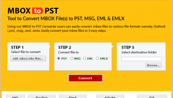 MBOX to PST Tool screenshot