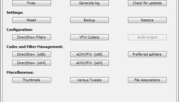 K-Lite Codec Tweak Tool screenshot