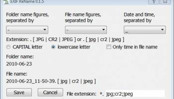 EXIF ReName screenshot