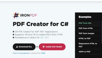 Create PDF in C# screenshot