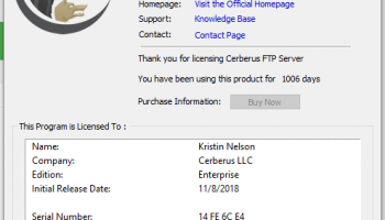 Cerberus FTP Server screenshot