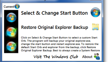 Windows 7 Start Button Changer screenshot