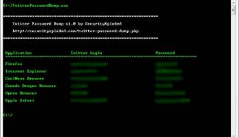 Twitter Password Dump screenshot