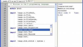 SciTE4D Text Editor for D1 screenshot