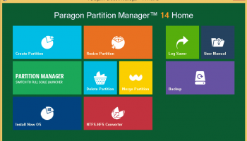 Paragon Partition Manager Home screenshot