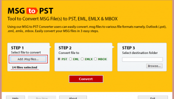 SoftTweak MSG to PST screenshot
