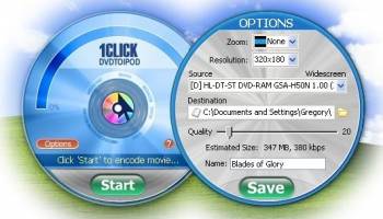 1CLICK DVDTOIPOD screenshot