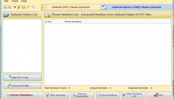 Outlook Mobile & Phone Number Extractor screenshot