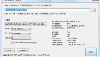 Active ISO Burner screenshot