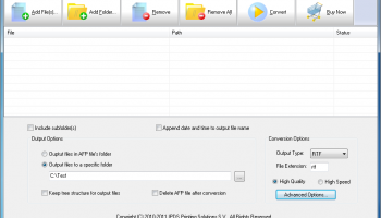 AFP to RTF Converter screenshot