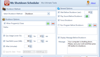 Mz Shutdown Scheduler screenshot