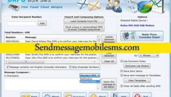 SMS Application screenshot