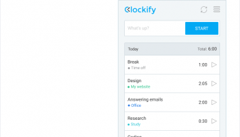 Clockify Time Tracker for Chrome screenshot