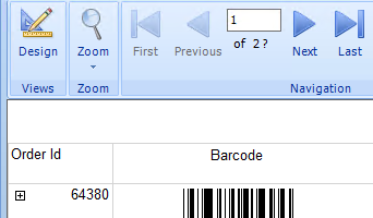 SSRS GS1 DataBar Barcode Generator screenshot