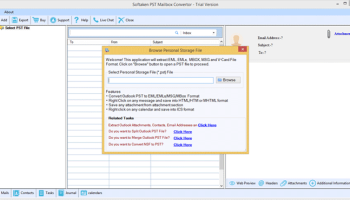 Outlook PST to EML Converter screenshot