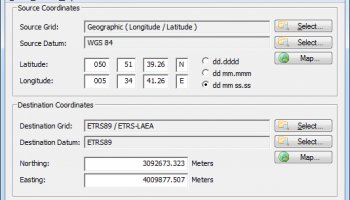 Eye4Software Coordinate Calculator screenshot
