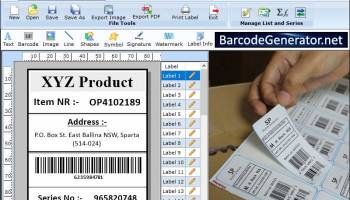 Manufacturing Barcode Generator screenshot