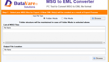 DataVare MSG to EML Converter Expert screenshot