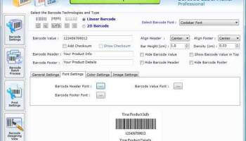 Barcode Software screenshot
