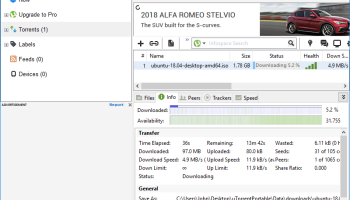 uTorrent Portable screenshot