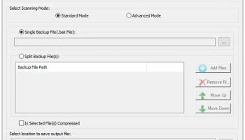 Aryson SQL Backup Recovery screenshot