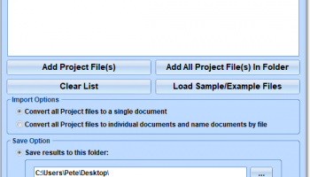 MS Project To MS Word Converter Software screenshot