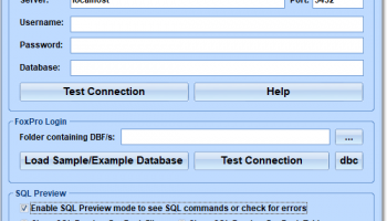 PostgreSQL Tables To FoxPro To Converter Software screenshot