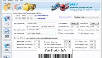 Packaging BarcodeSoftware screenshot