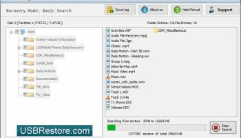 Digital Camera Restore Software screenshot