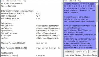 CalcSheet screenshot