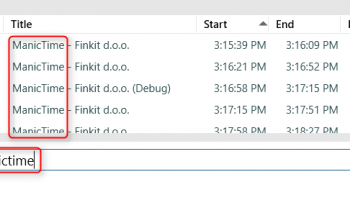Portable ManicTime screenshot