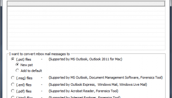 Thunderbird to Windows Live Mail screenshot