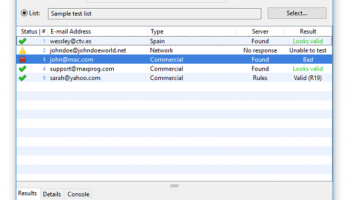eMail Verifier screenshot