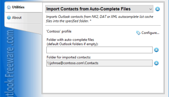 Import Contacts from Auto-Complete Files screenshot