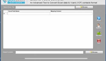 Softaken Excel to VCard Converter screenshot