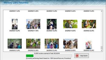 PC Card Memory Data Recovery Software screenshot